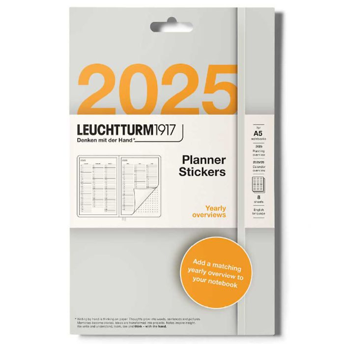 2025 Planner Stickers, Yearly overviews.