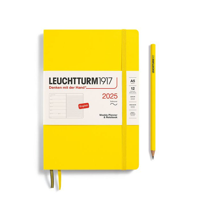 2025 Weekly Planner & Notebook Medium (A5) Softcover Ruled