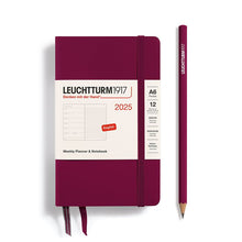 Load image into Gallery viewer, 2025 Weekly Planner &amp; Notebook Medium (A5) &amp; Pocket (A6) Hardcover